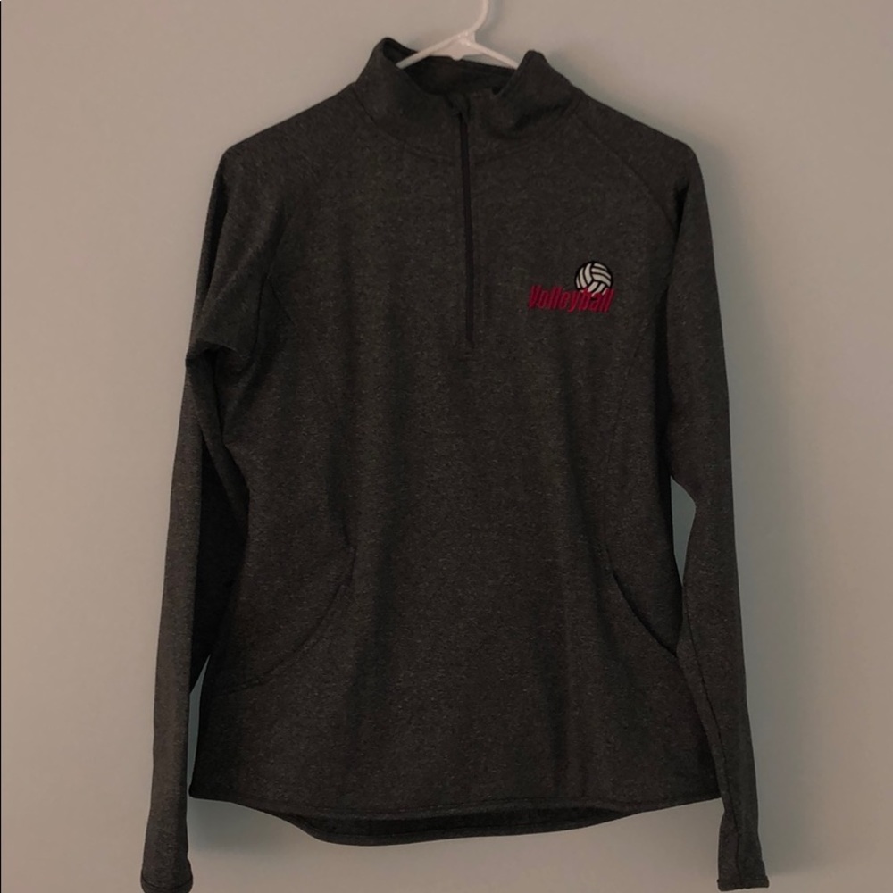 Gray Volleyball Quarter Zip
